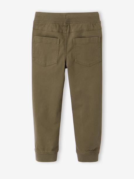 Pantalon garçon jogger facile à enfiler bleu grisé+caramel+kaki+marine - vertbaudet enfant 