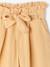 Pantacourt fille large gaze de coton style paperbag beige+jaune+vert+vert sauge+vieux rose - vertbaudet enfant 