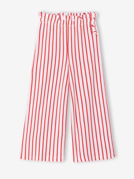 Legging large rayé en maille rayé bleu+rayé rouge - vertbaudet enfant 