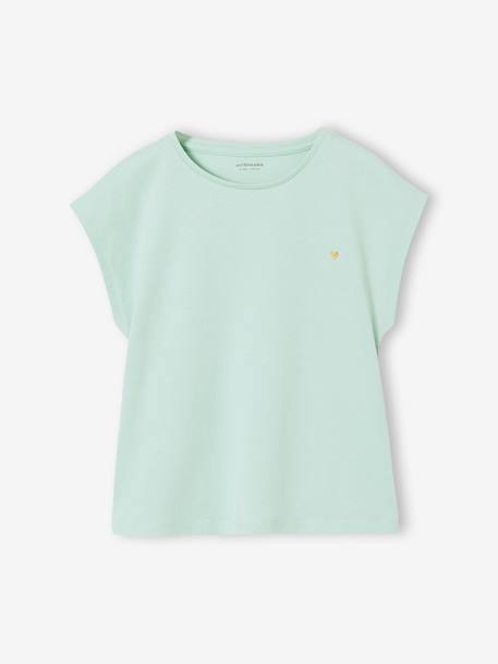 Fille-Tee-shirt fille uni fantaisie manches courtes personnalisable