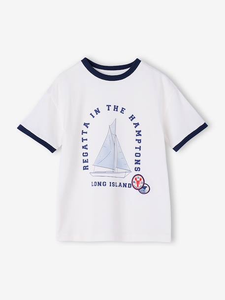 T-shirt garçon manches courtes écru - vertbaudet enfant 