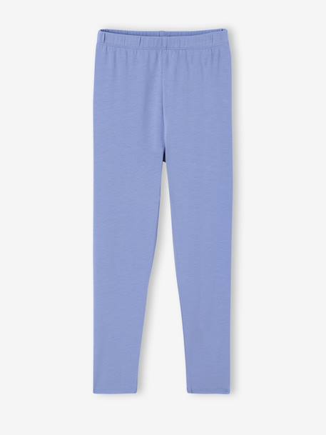 Lot de 2 leggings fille Basics bois de rose+gris foncé+indigo+kaki+vert sauge - vertbaudet enfant 