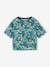 T-shirt met korte tropische mouwen met knoop lichtroze+marineblauw - vertbaudet enfant 