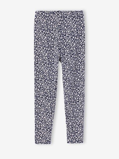 Lot de 2 leggings fille Basics bois de rose+gris foncé+indigo+kaki+vert sauge - vertbaudet enfant 