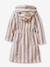 Peignoir enfant rayé Ours personnalisable, avec coton recyclé rayé beige - vertbaudet enfant 