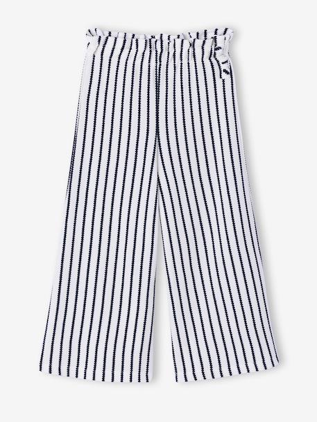 Legging large rayé en maille rayé bleu+rayé rouge - vertbaudet enfant 