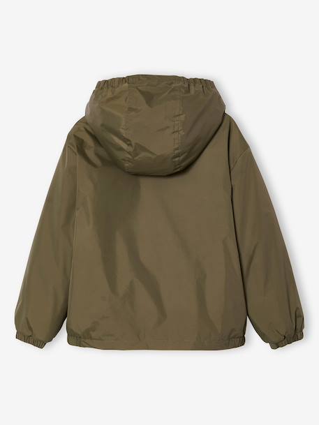 Coupe-vent garçon doublé sherpa à capuche caramel+kaki+marine+olive - vertbaudet enfant 