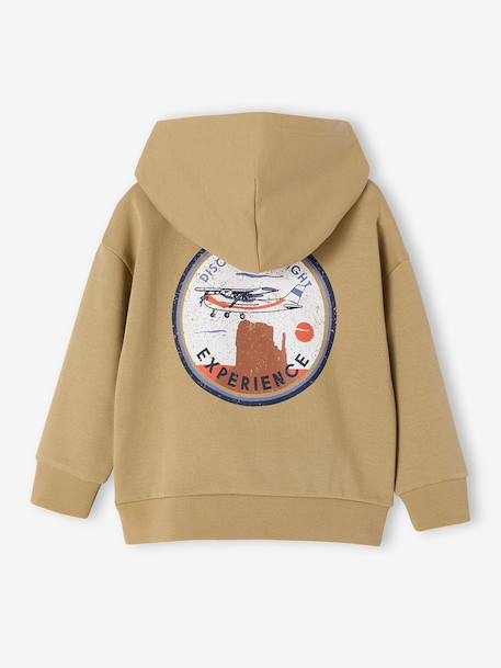Sweat à capuche garçon coton cumin - vertbaudet enfant 