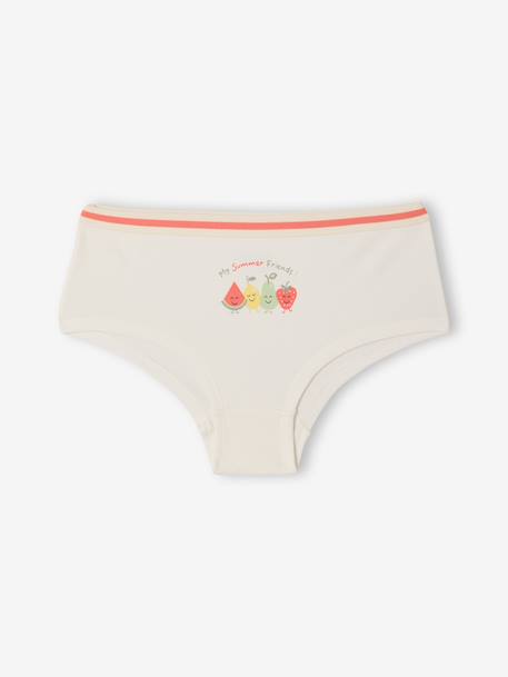 Lot 5 shorties fruits écru - vertbaudet enfant 