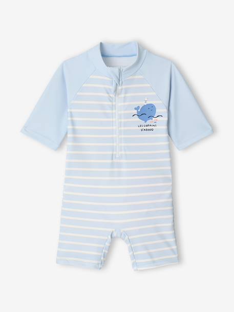 Combinaison anti-UV bébé couche intégrée bleu ciel - vertbaudet enfant 