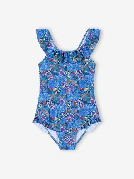 Maillot de bain fille 1 pièce bleu - vertbaudet enfant 