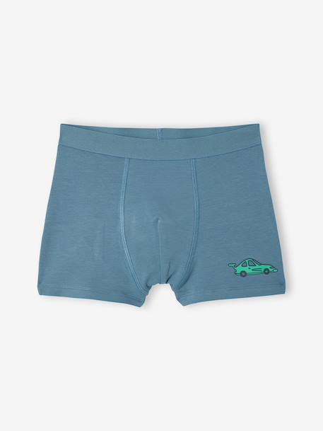Set van 5 boxershorts voor jongens, circuit ecru - vertbaudet enfant 