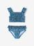 Maillot de bain 2 pièces fille fleurs vert émeraude - vertbaudet enfant 