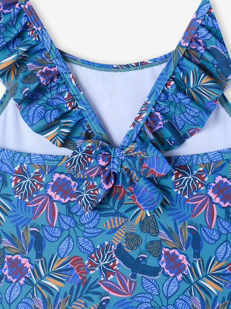 Maillot de bain fille 1 pièce bleu - vertbaudet enfant 