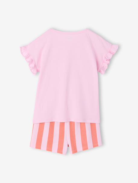 Lot 2 pyjashorts manches courtes fille rose - vertbaudet enfant 