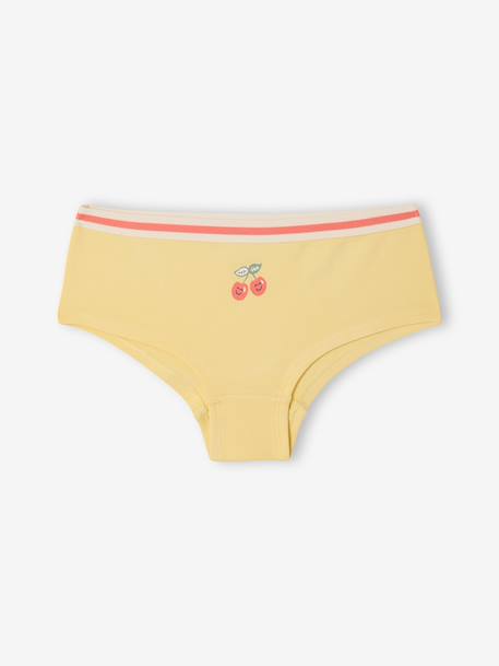 Set van 5 shorty's met fruitprint ecru - vertbaudet enfant 