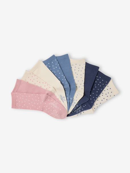 Lot 10 chaussettes fille à pois écru - vertbaudet enfant 