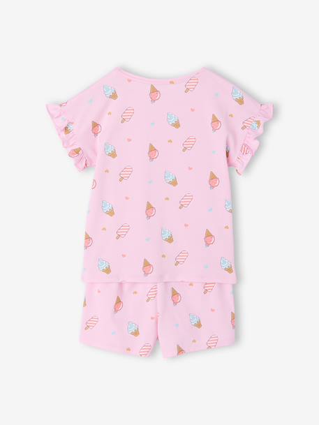 Set van 2 pyjama short met korte mouwen voor meisjes rozen - vertbaudet enfant 