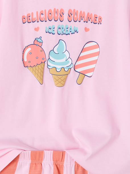 Lot 2 pyjashorts manches courtes fille rose - vertbaudet enfant 
