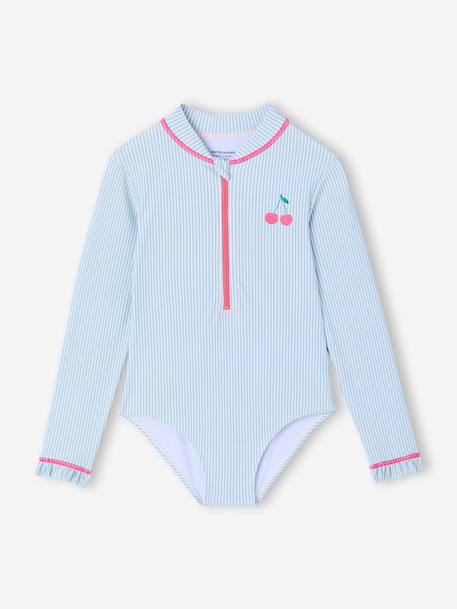 Combinaison de bain fille anti-uv vert d'eau - vertbaudet enfant 