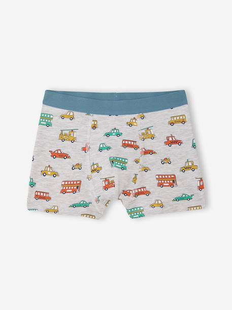 Lot 5 boxers garçon circuit écru - vertbaudet enfant 