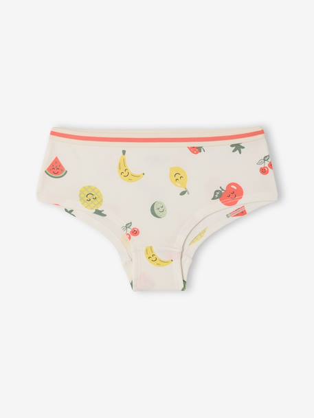 Lot 5 shorties fruits écru - vertbaudet enfant 