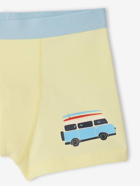Set van 5 boxershorts van blauwgroen - vertbaudet enfant 