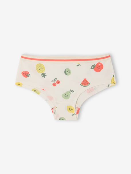 Lot 5 shorties fruits écru - vertbaudet enfant 