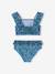 Maillot de bain 2 pièces fille fleurs vert émeraude - vertbaudet enfant 