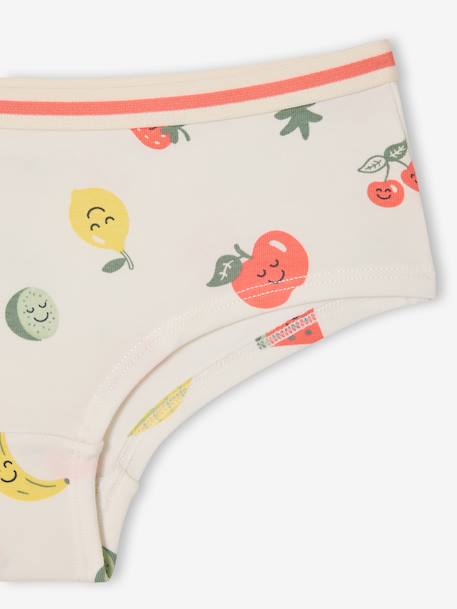 Lot 5 shorties fruits écru - vertbaudet enfant 