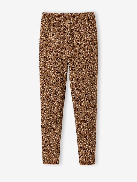 Lange legging met print bruin - vertbaudet enfant 