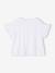 T-shirt fille manches détails brodés corail+écru+kaki - vertbaudet enfant 