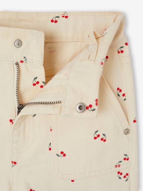 Pantalon large fille cerises coton vanille - vertbaudet enfant 