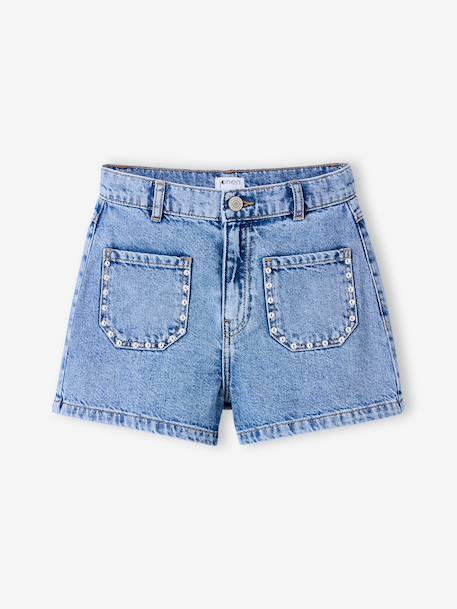 Short denim bleu clair - vertbaudet enfant 