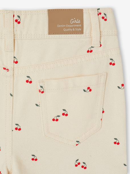Pantalon large fille cerises coton vanille - vertbaudet enfant 