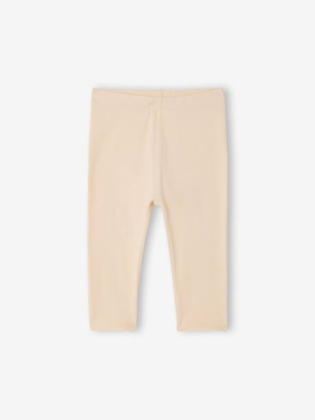 Lot de 2 leggings bébé fille BASICS LOT MARINE GRISE+noix de pécan - vertbaudet enfant 