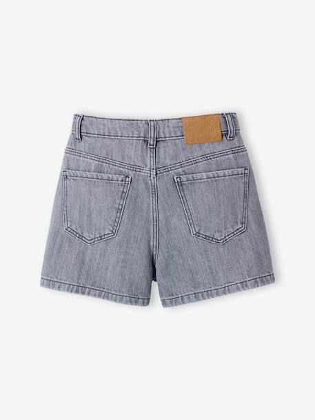 Short enfant en denim coton bleu moyen+denim gris - vertbaudet enfant 