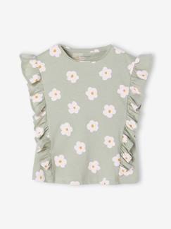 -T-shirt manches courtes fille volants