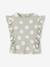 T-shirt manches courtes fille volants marine+vert sauge - vertbaudet enfant 