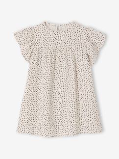 -Robe fille en gaze de coton imprimée