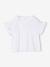 T-shirt fille manches détails brodés corail+écru+kaki - vertbaudet enfant 
