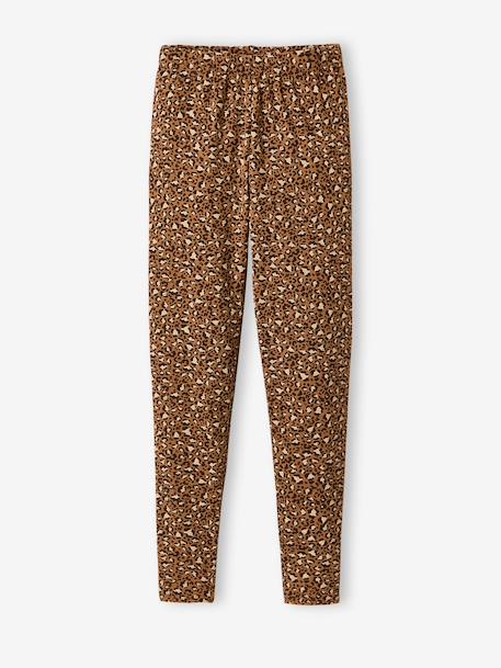 Lange legging met print bruin - vertbaudet enfant 