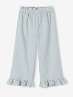 -Pantacourt fille large volants
