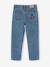 Jean fille mom brodé fleurs bleu+bleu clair+bleu moyen - vertbaudet enfant 