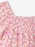 Jurk voor meisjes met smockwerk en bloemenprint roze (poederkleur)+vanille - vertbaudet enfant 