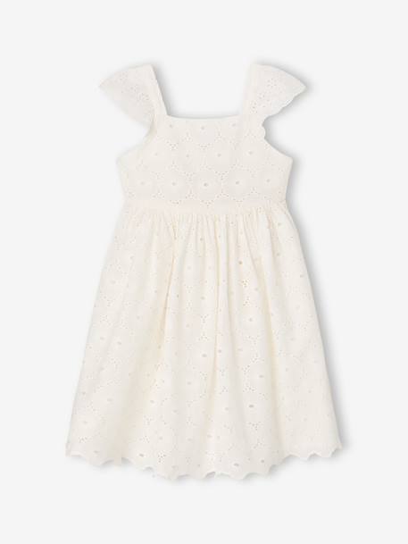 Robe fille broderie anglaise coton blanc - vertbaudet enfant 