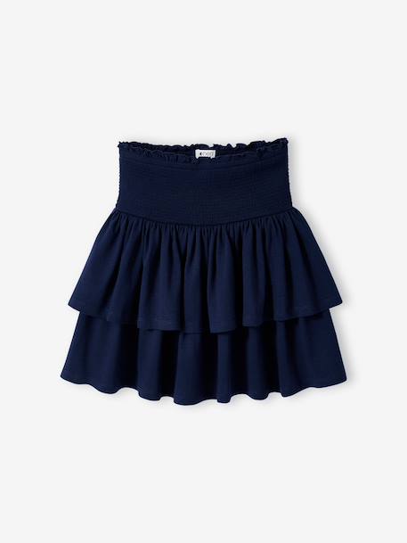 Jupe short fille jersey marine - vertbaudet enfant 