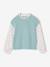 Pull 2 en 1 fille manches bleu grisé+rose - vertbaudet enfant 