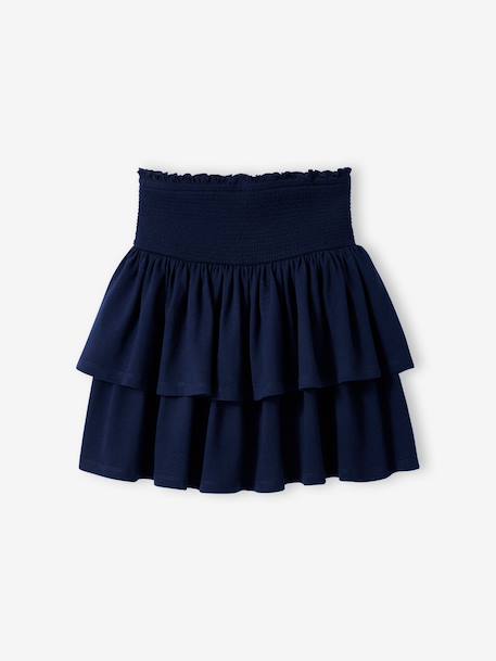 Jupe short fille jersey marine - vertbaudet enfant 