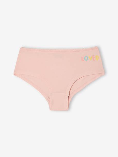 Lot 7 shorties basics rose - vertbaudet enfant 